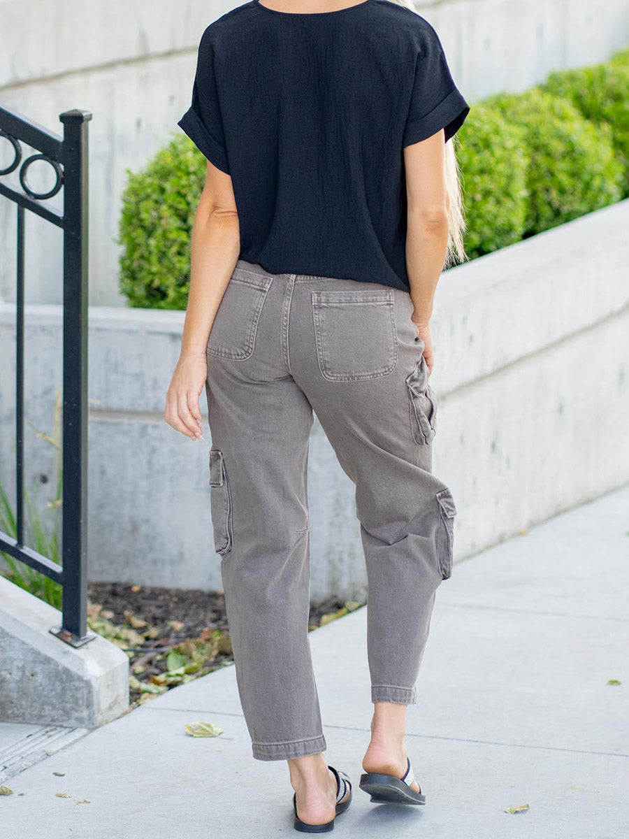 Women’s Relaxed Fit Denim Cargo Pants