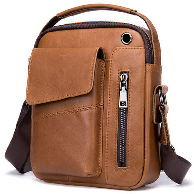 Men's Cowhide Crossbody Shoulder Bag