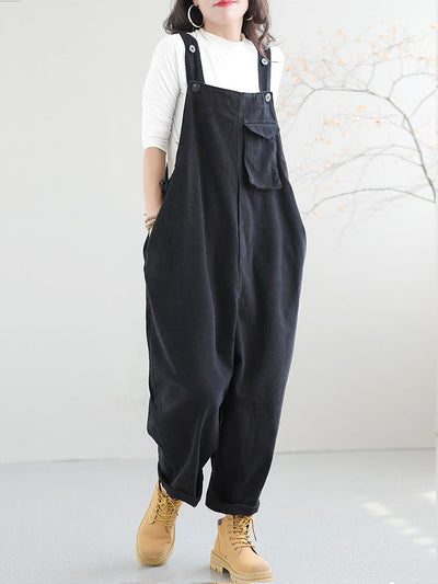 Women's Relaxed Fit Cotton Overalls