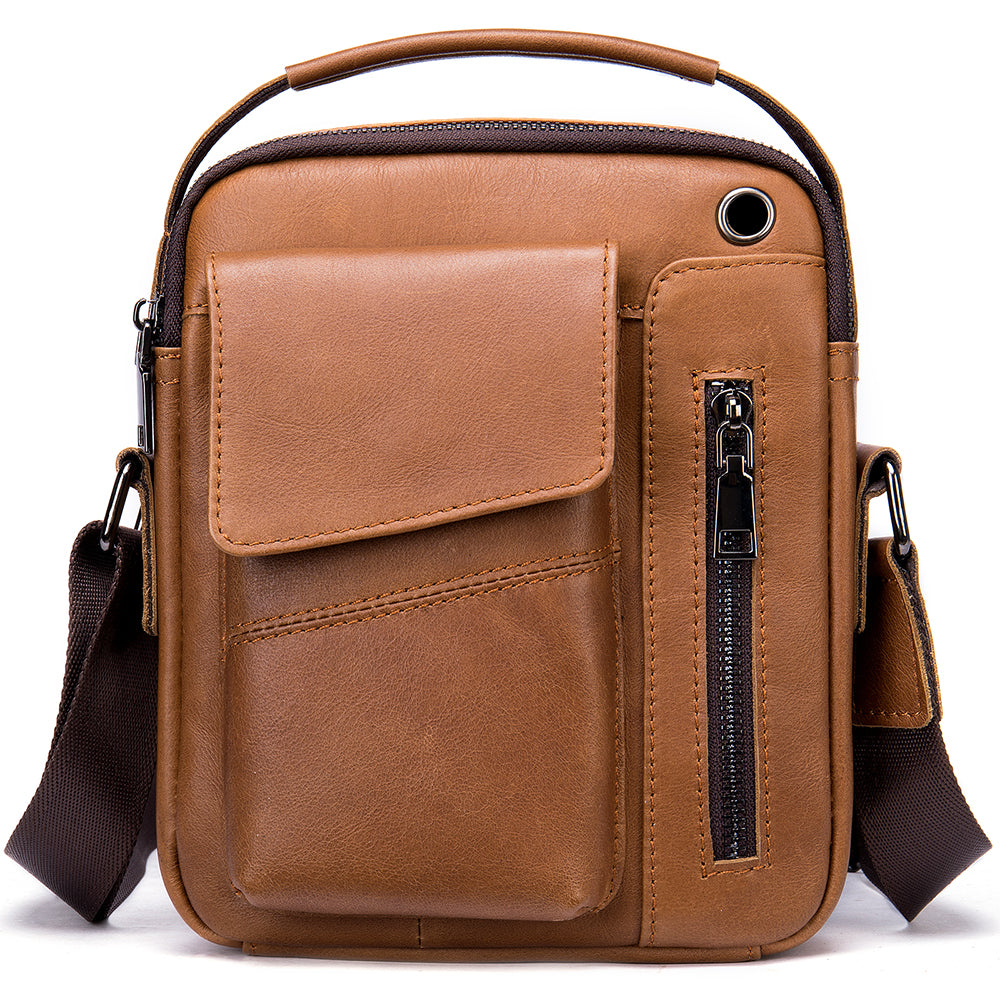 Men's Cowhide Crossbody Shoulder Bag