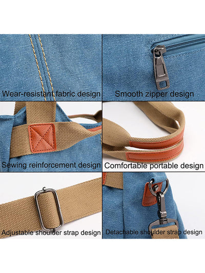 Convertible Washed Canvas Bag