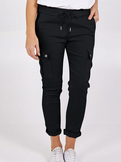 Women's Drawstring Slim Fit Cargo Pants