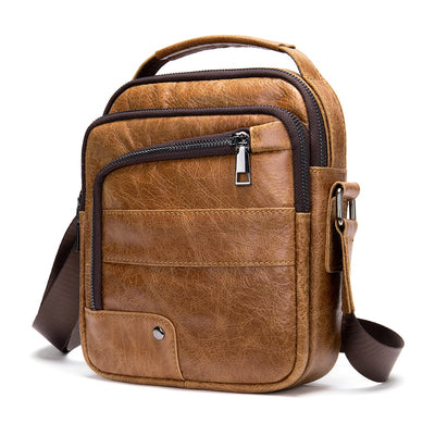 Men's Cowhide Crossbody Shoulder Bag