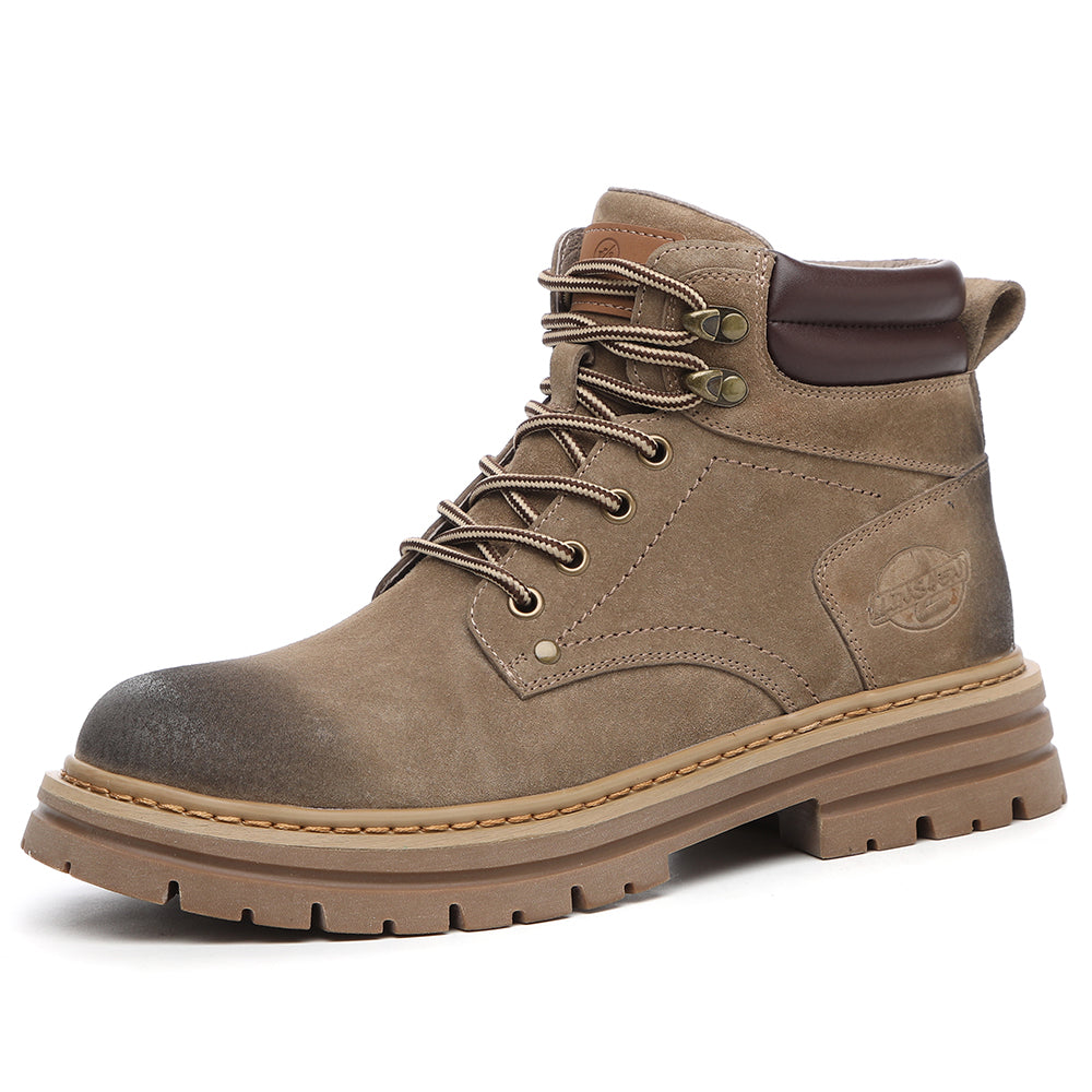 Men's Brown Leather Work Boots