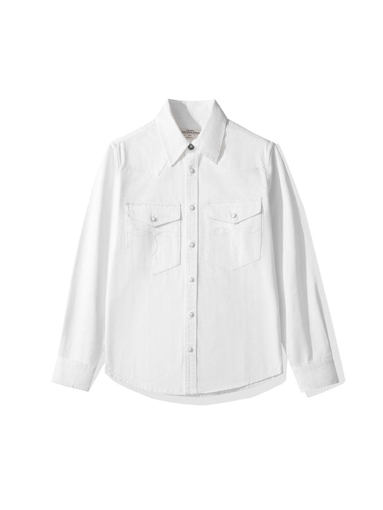 Men’s Vintage-Inspired Striped Denim Shirt
