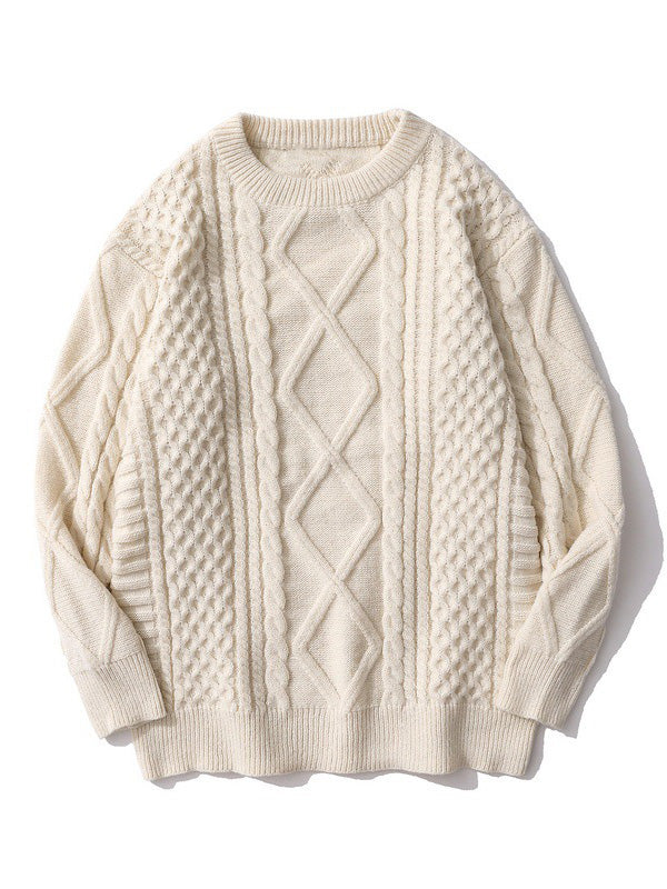 Men's Vintage-Inspired Cable Aran Sweater