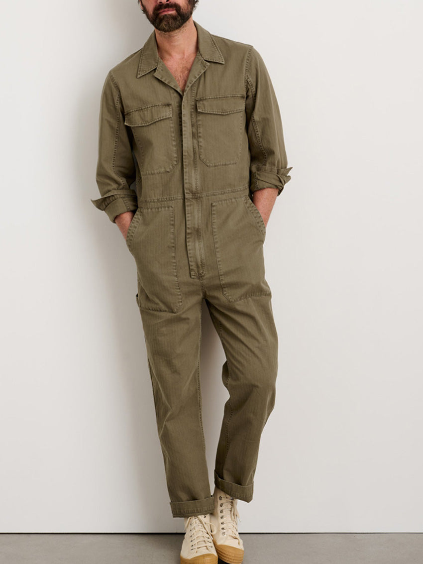 Men's Slim Fit Zip Jumpsuit