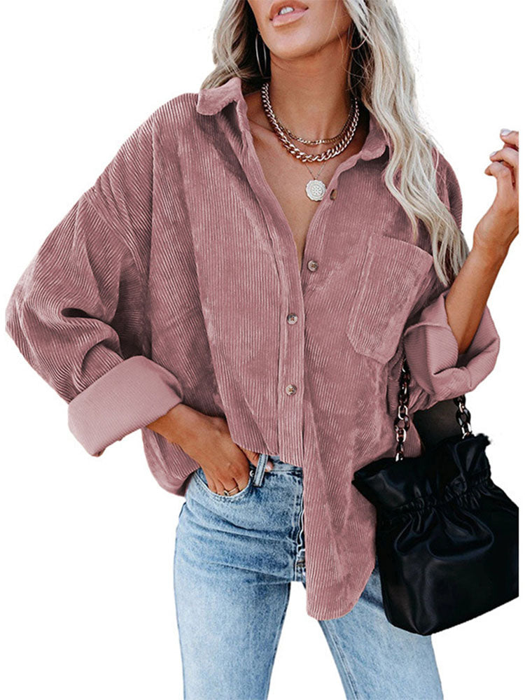 Women's Corduroy Button-Down Shirts