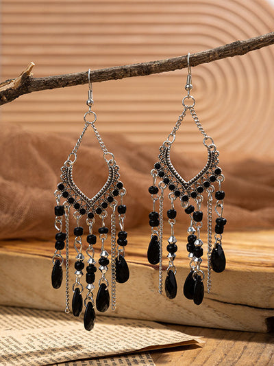Bohemian Tassel Beaded Dangle Earrings