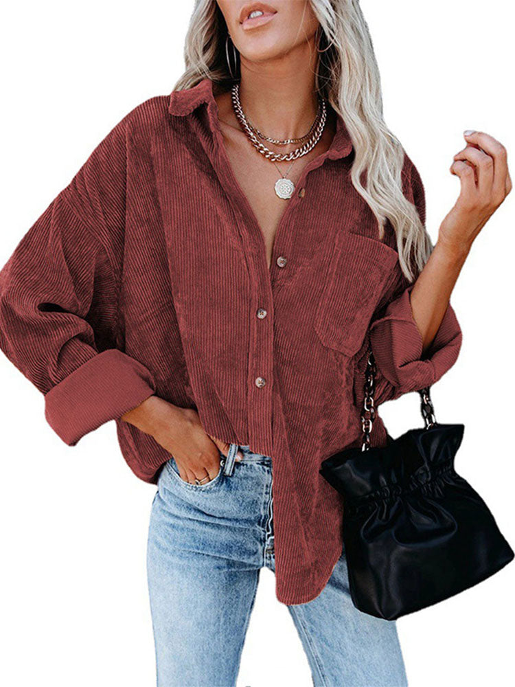 Women's Corduroy Button-Down Shirts
