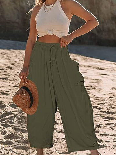 Loose Wide Leg Pants with Deep Pockets