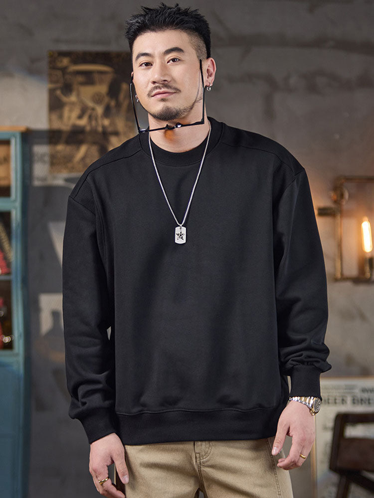 Men’s Relaxed Fit Ribbed Crewneck Sweatshirt