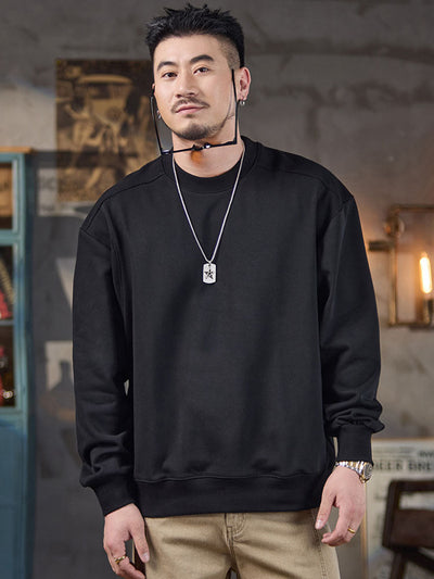 Men’s Relaxed Fit Ribbed Crewneck Sweatshirt