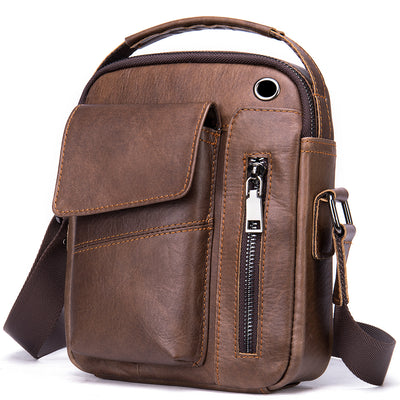 Men's Cowhide Crossbody Shoulder Bag