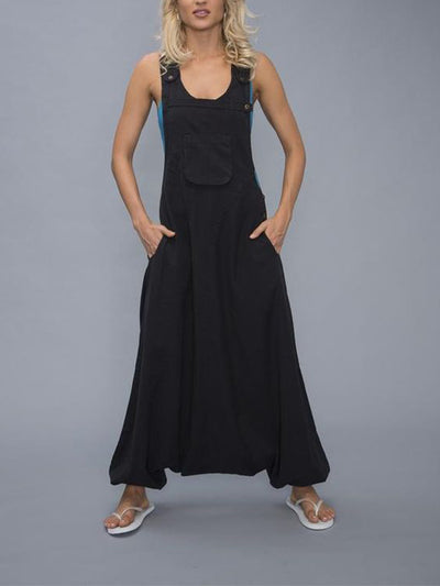 Women's U-neck Sleeveless Harem Wide Leg Jumpsuit