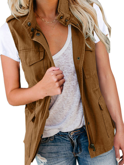 Women's Utility Vest Cargo Jacket