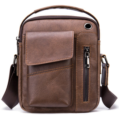 Men's Cowhide Crossbody Shoulder Bag