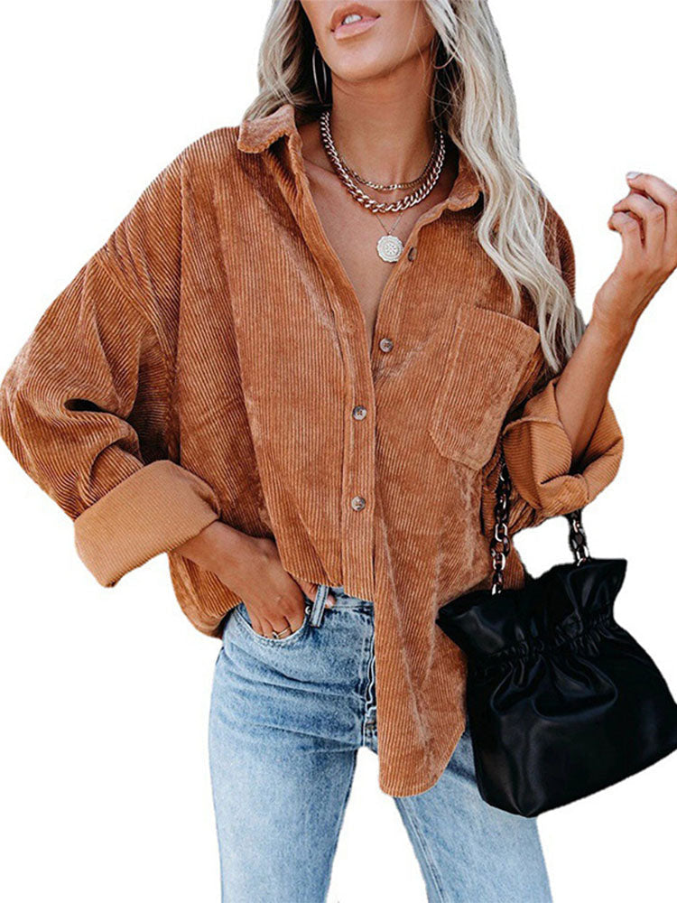 Women's Corduroy Button-Down Shirts