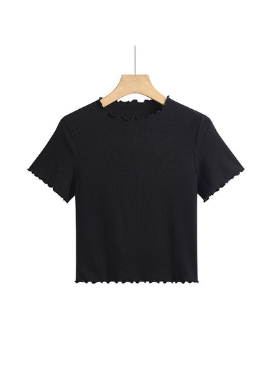 Women's Ruffled-Edge Short Sleeve Tees