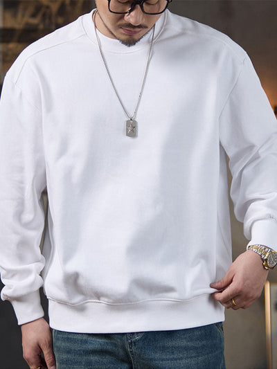 Men’s Relaxed Fit Ribbed Crewneck Sweatshirt