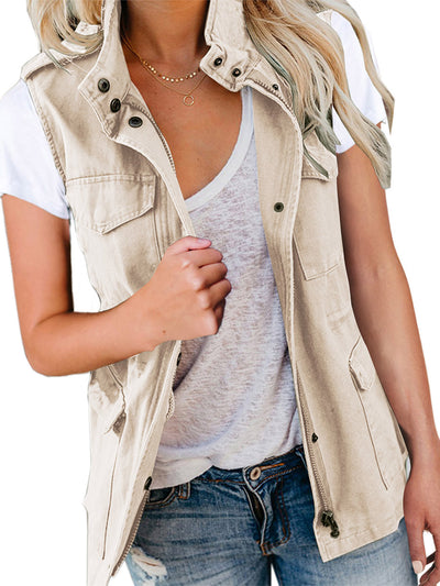 Women's Utility Vest Cargo Jacket