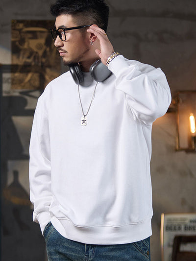 Men’s Relaxed Fit Ribbed Crewneck Sweatshirt