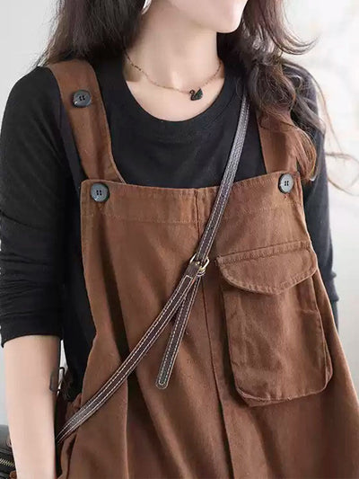 Women's Relaxed Fit Cotton Overalls