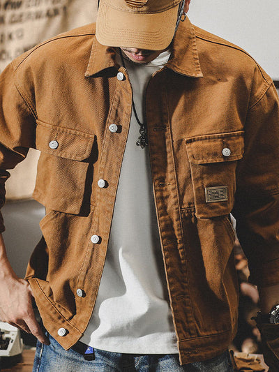 Men's American Vintage-Inspired Cargo Jacket