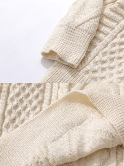 Men's Vintage-Inspired Cable Aran Sweater