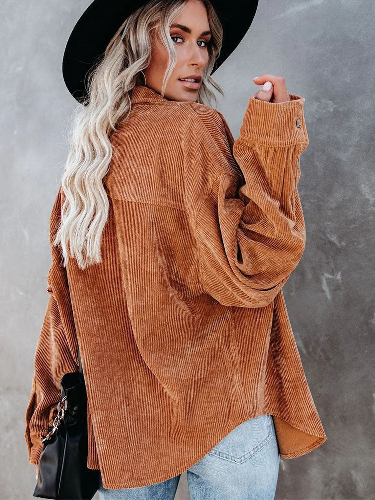 Women's Corduroy Button-Down Shirts