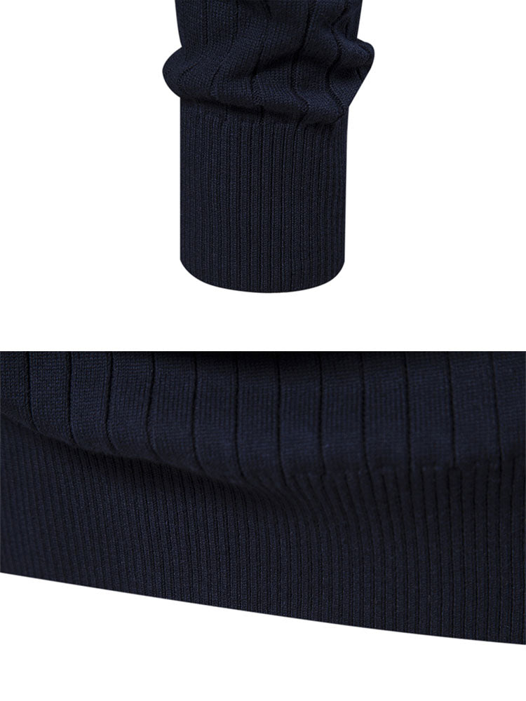 Men's 1/4 Zip Ribbed Sweater