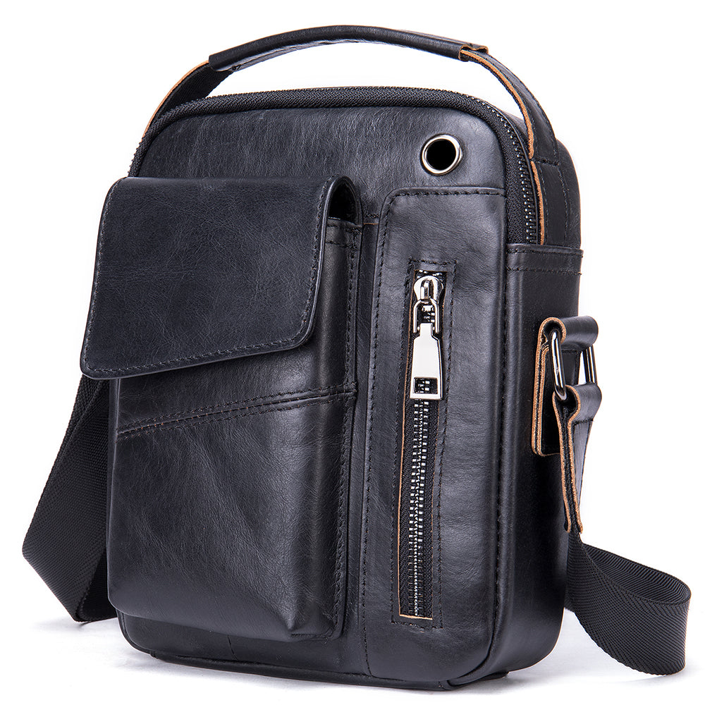 Men's Cowhide Crossbody Shoulder Bag