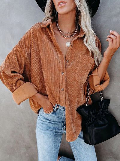 Women's Corduroy Button-Down Shirts