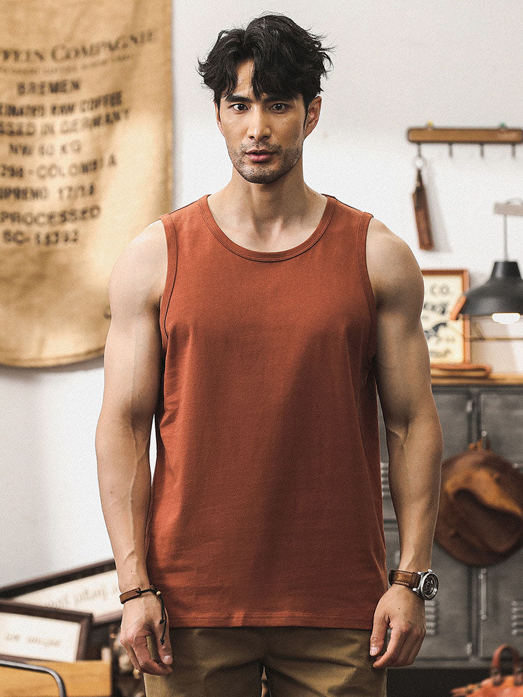 Men's Cotton Classic Crew Neck Tank Tops