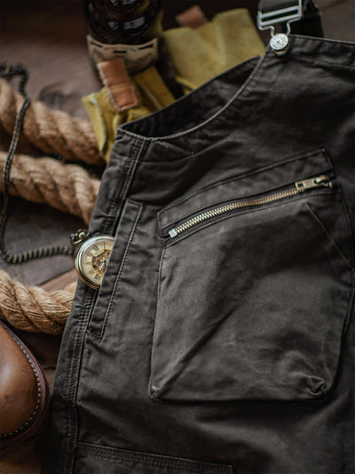 Men's Unique Pocket Overalls with Hammer Loop