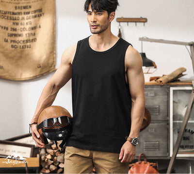 Men's Cotton Classic Crew Neck Tank Tops