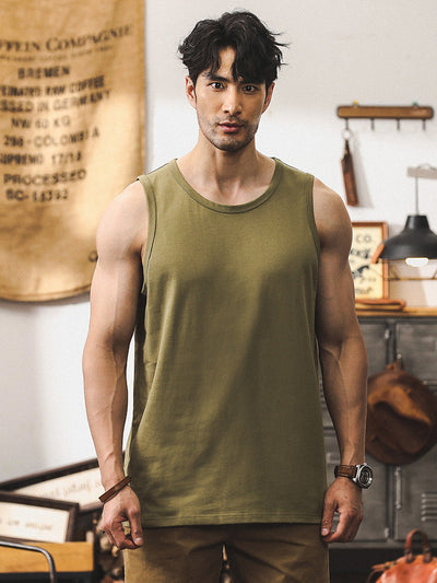 Men's Cotton Classic Crew Neck Tank Tops