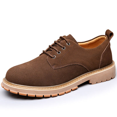Men's Suede Lace-Up British Casual Work Shoes