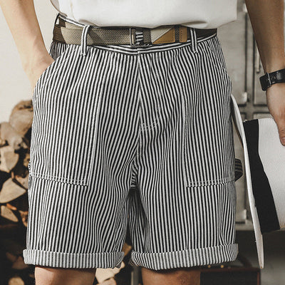 Men's Striped Cargo Shorts