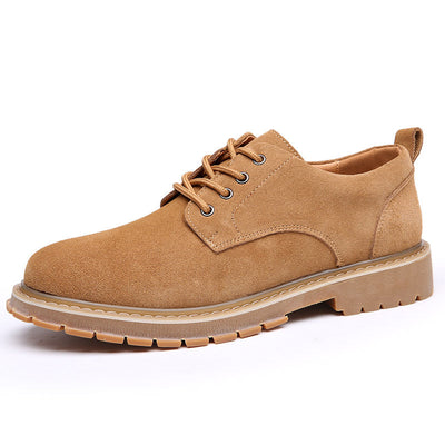 Men's Suede Lace-Up British Casual Work Shoes