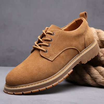 Men's Suede Lace-Up British Casual Work Shoes