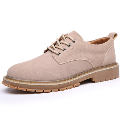 Men's Suede Lace-Up British Casual Work Shoes