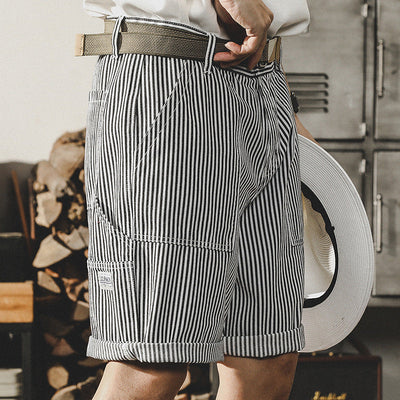 Men's Striped Cargo Shorts