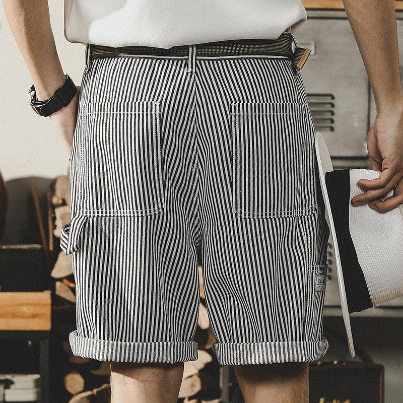 Men's Striped Cargo Shorts