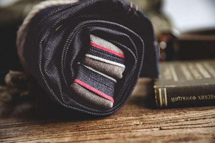 Men's American Retro Style Raw Denim Jeans