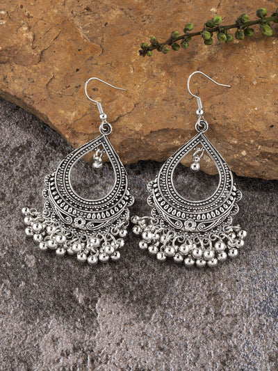 Ethnic-Style Alloy Jhumka Earrings