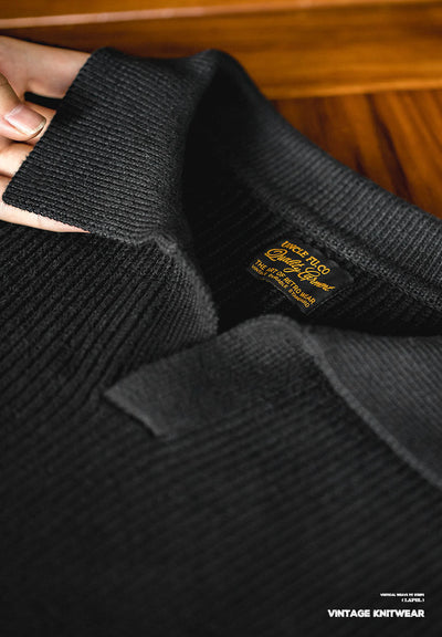 Men's Polo Collar Knit Sweater