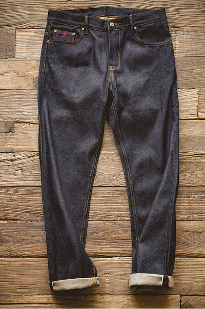 Men's American Retro Style Raw Denim Jeans