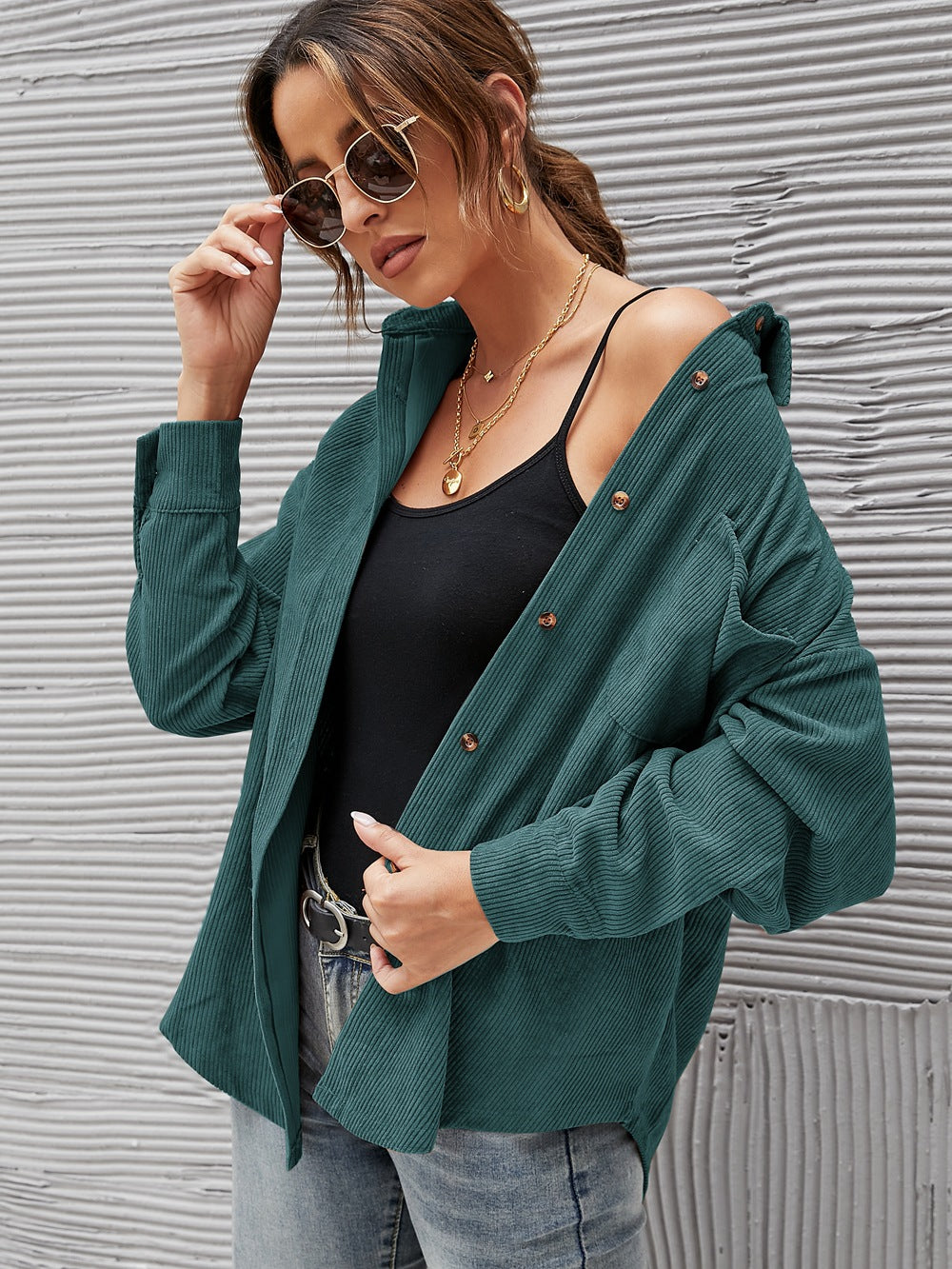 Women's Corduroy Button-Down Shirts