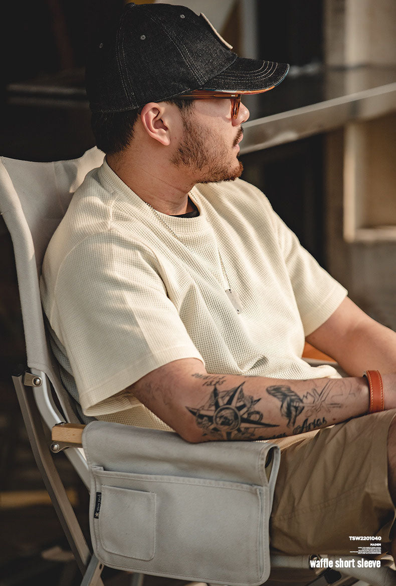 Men's Waffle-Knit Short Sleeve Tee